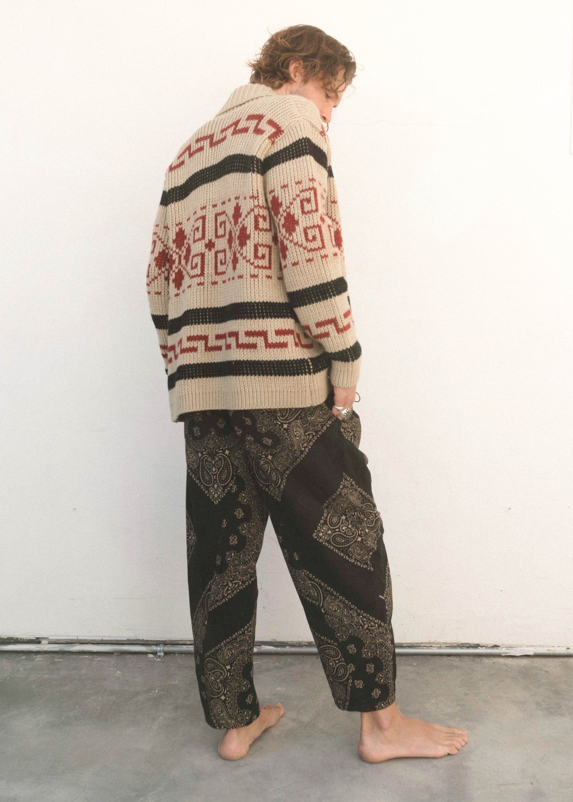 Paisley Bandana 3D Pants Black