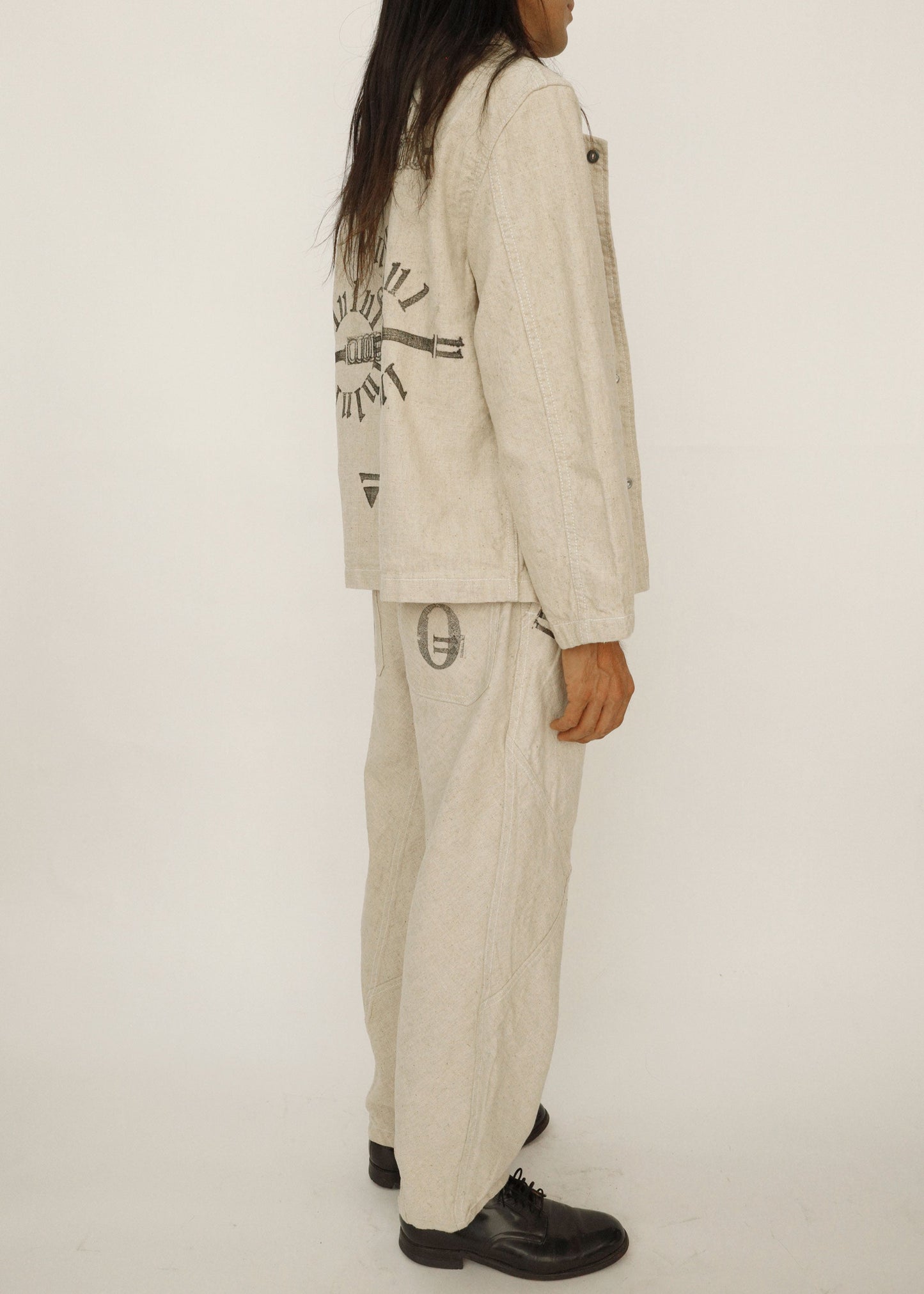 Hand Made One Mile Linen Pants Ivory S