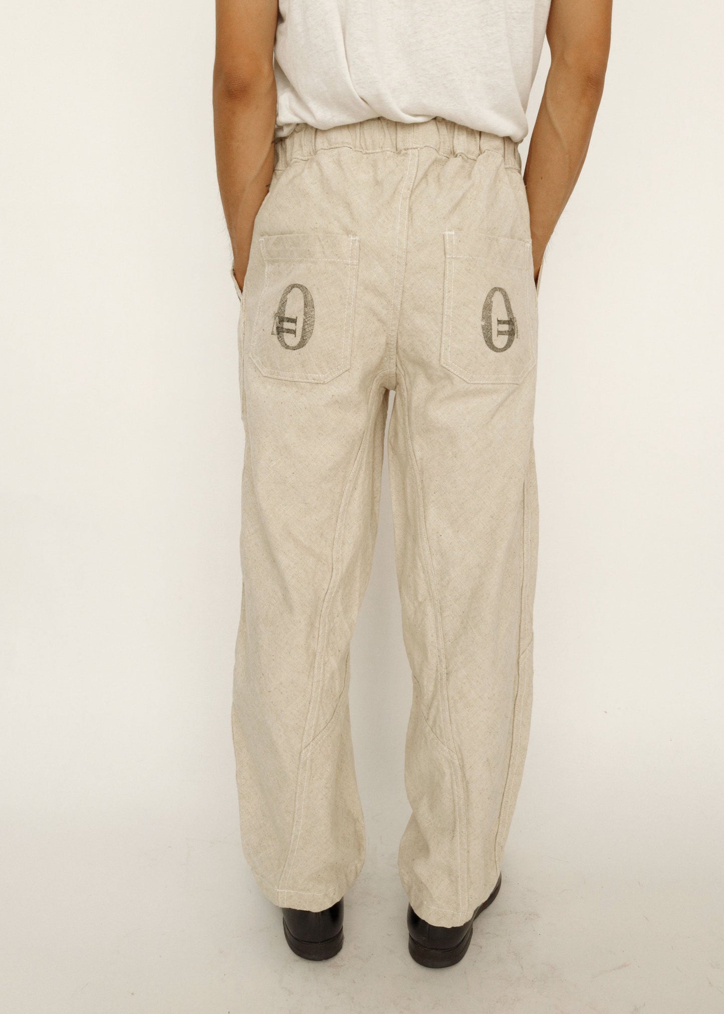 Hand Made One Mile Linen Pants Ivory S