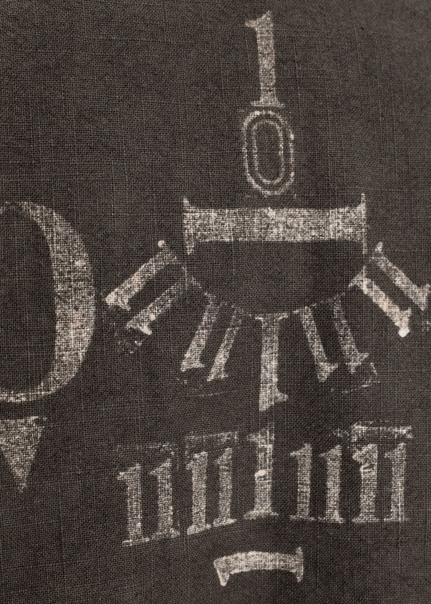 Hand Stamped One Mile Linen Jacket BLK S