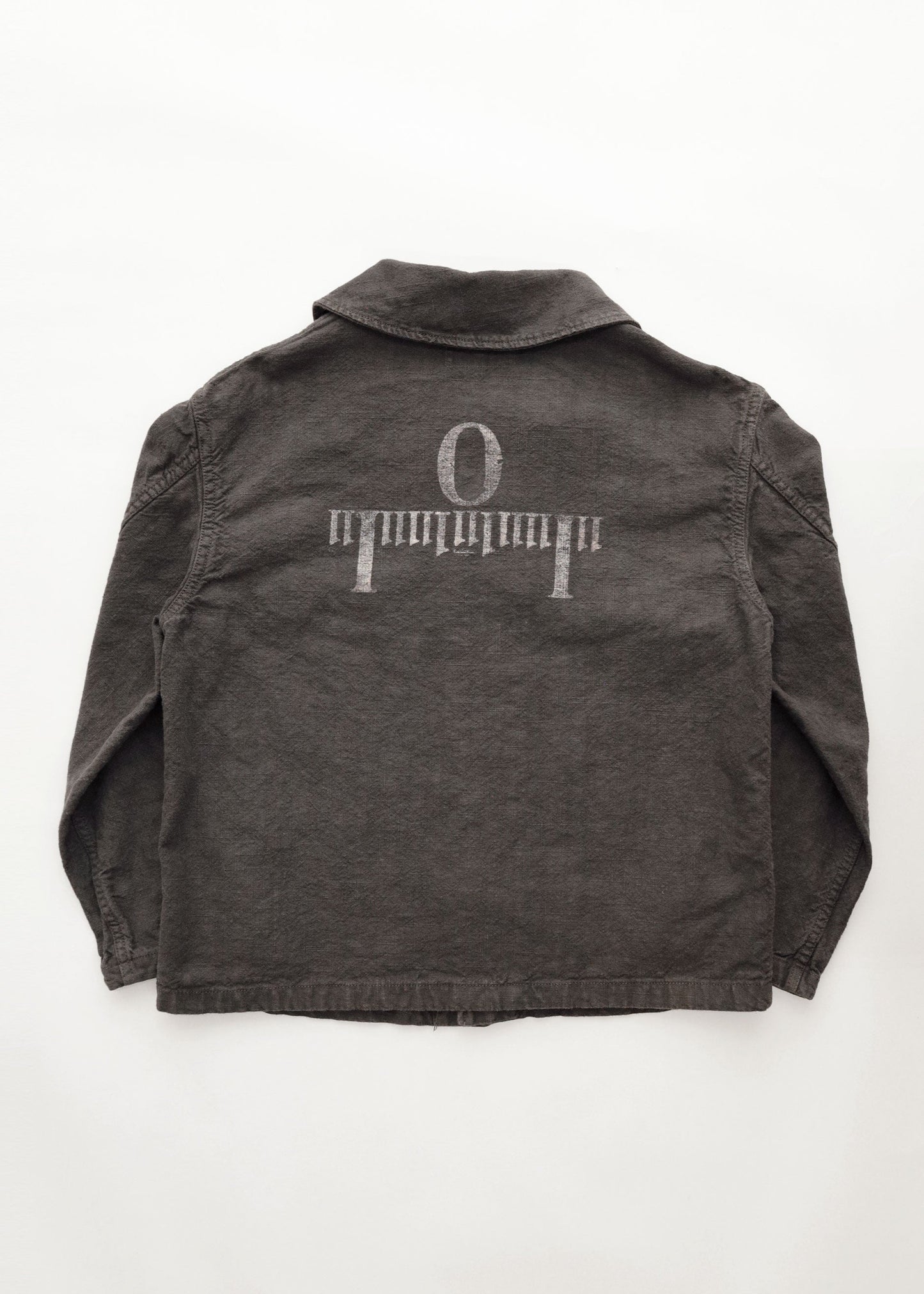Hand Stamped One Mile Linen Jacket BLK M