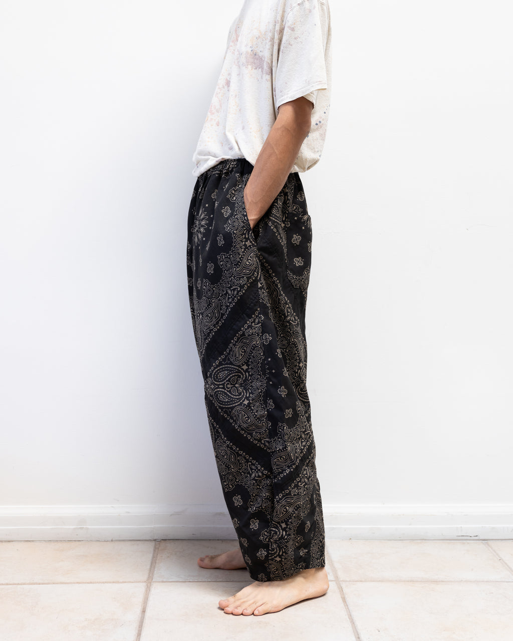 Paisley Print Hareem Trousers Blue, Sarongs