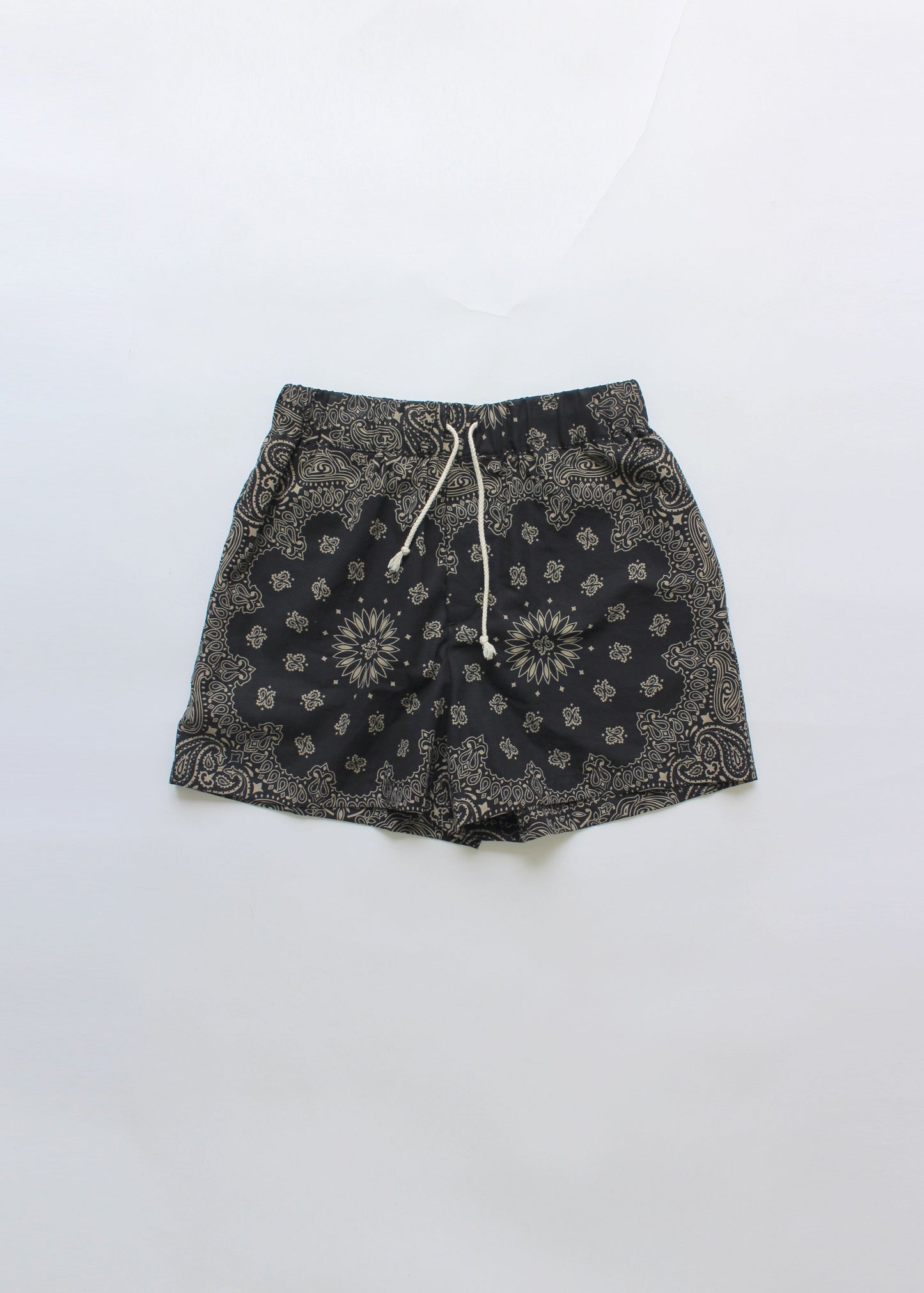 Paisley Bandana Shorts "Black"