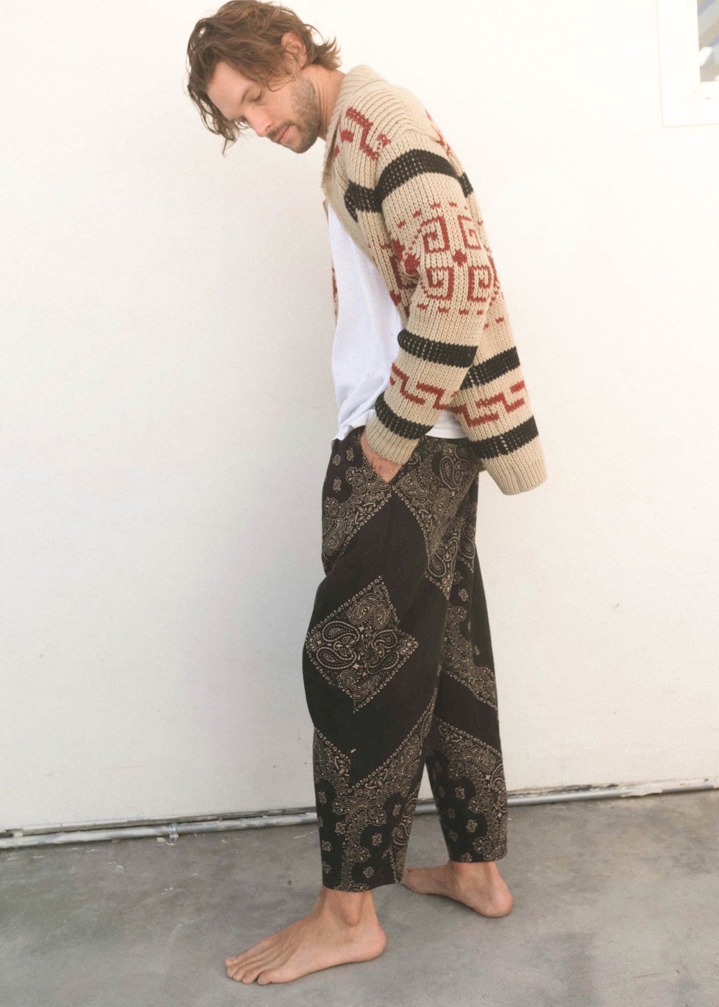 Paisley Bandana 3D Pants Black