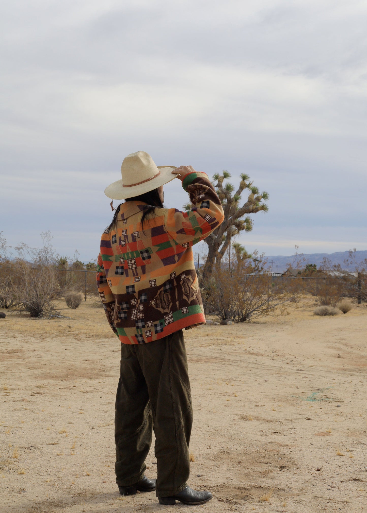 Antique Blanket Coat "Moth & Patch"