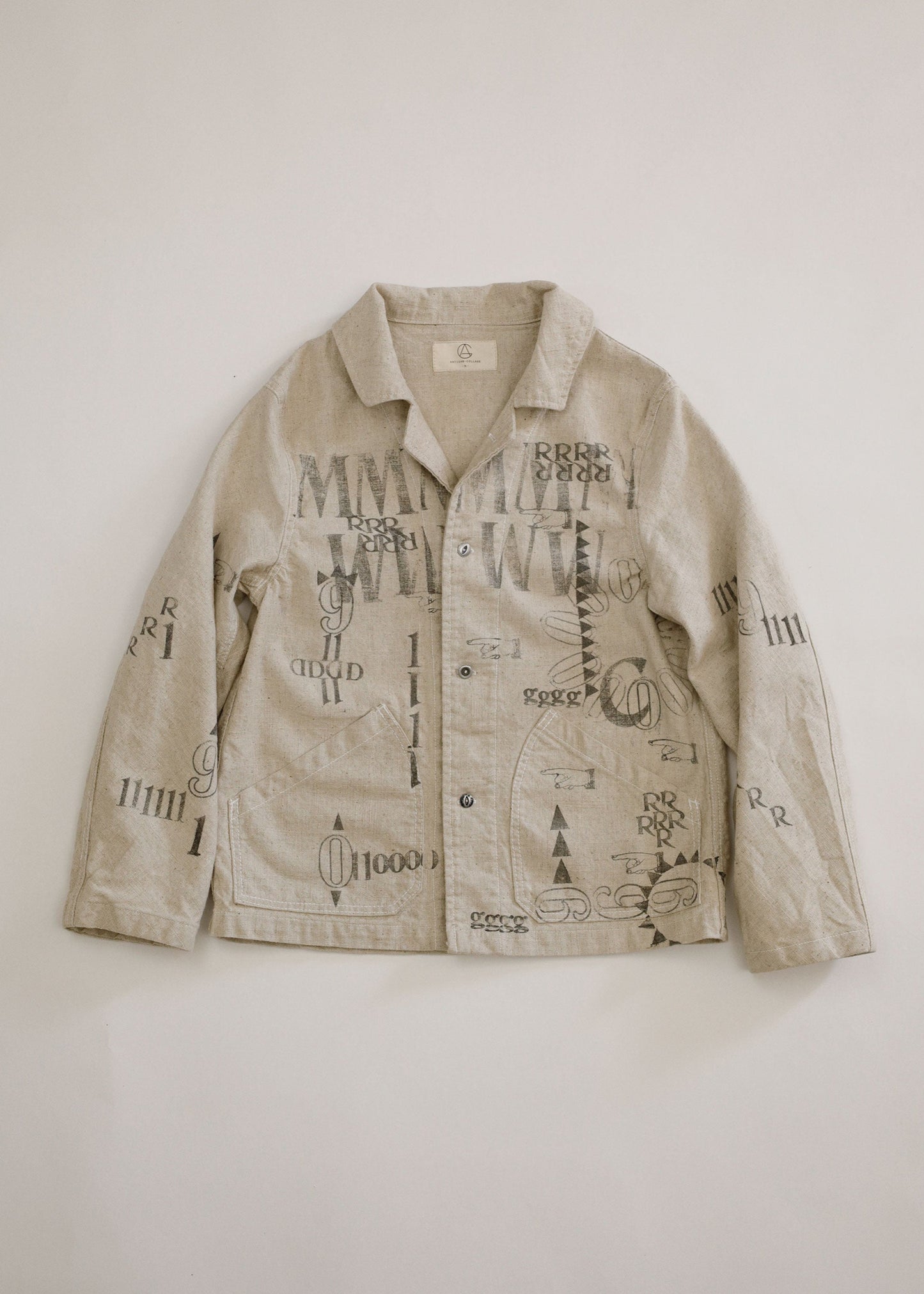 Hand Stamped One Mile Linen Jacket No.1