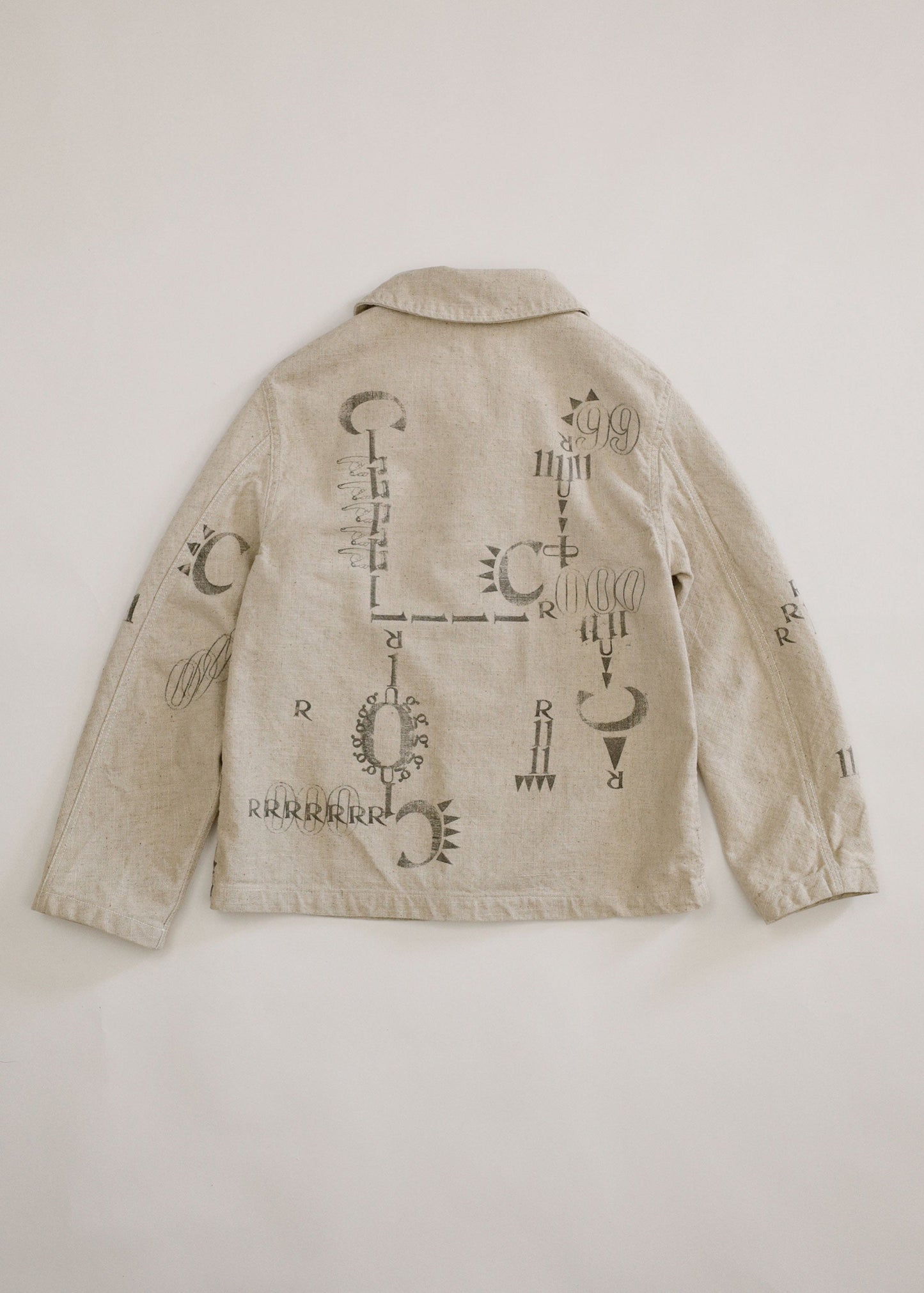 Hand Stamped One Mile Linen Jacket No.1