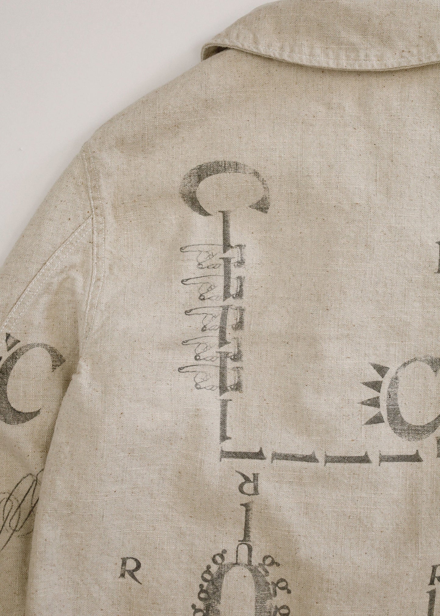 Hand Stamped One Mile Linen Jacket No.1