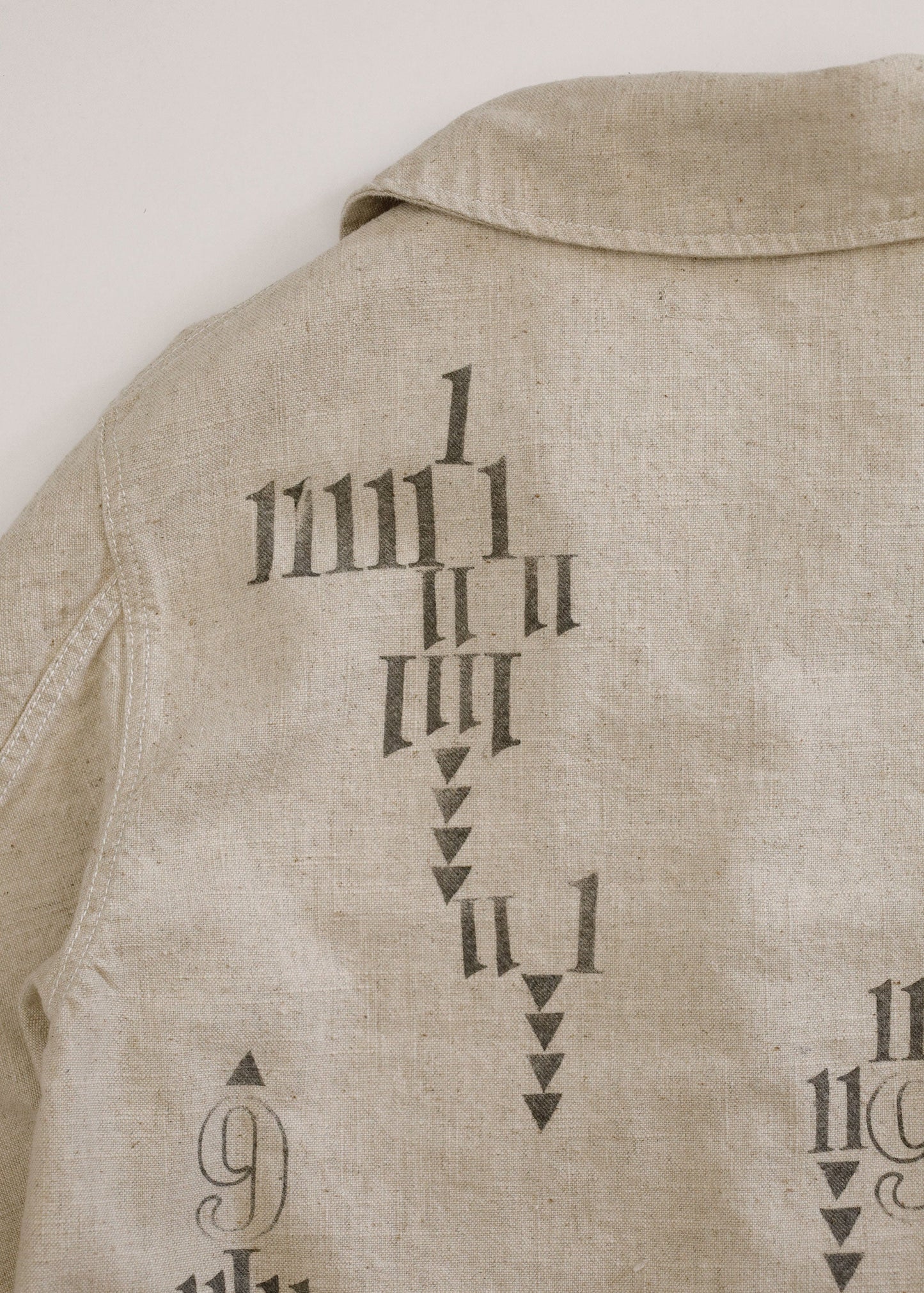 Hand Stamped One Mile Linen Jacket