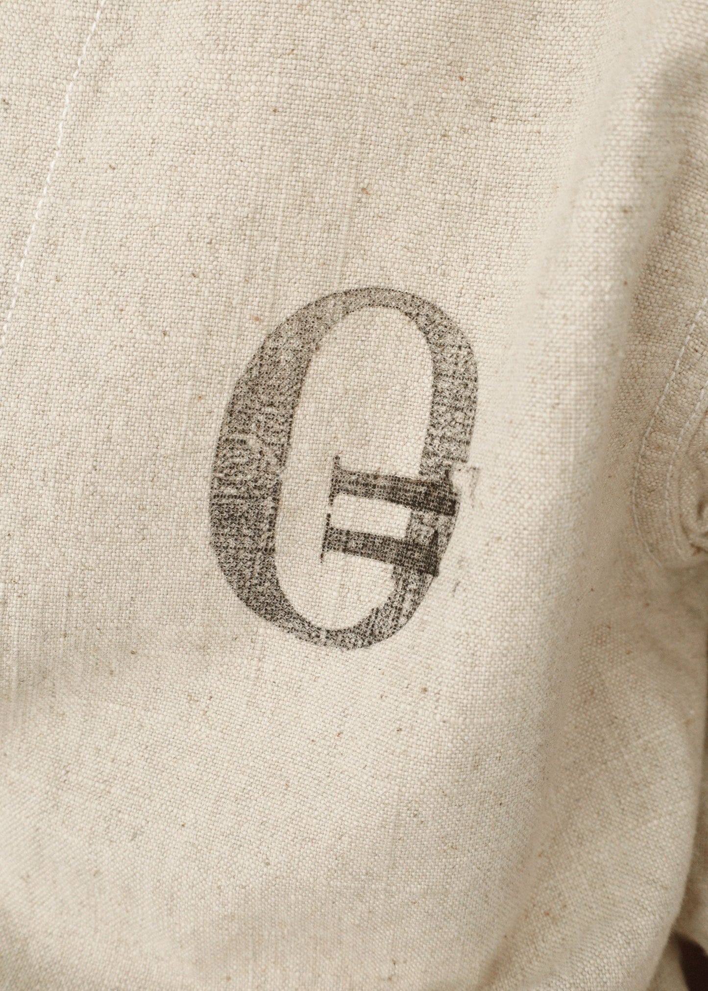 Hand Stamped One Mile Linen Jacket  Ivory L