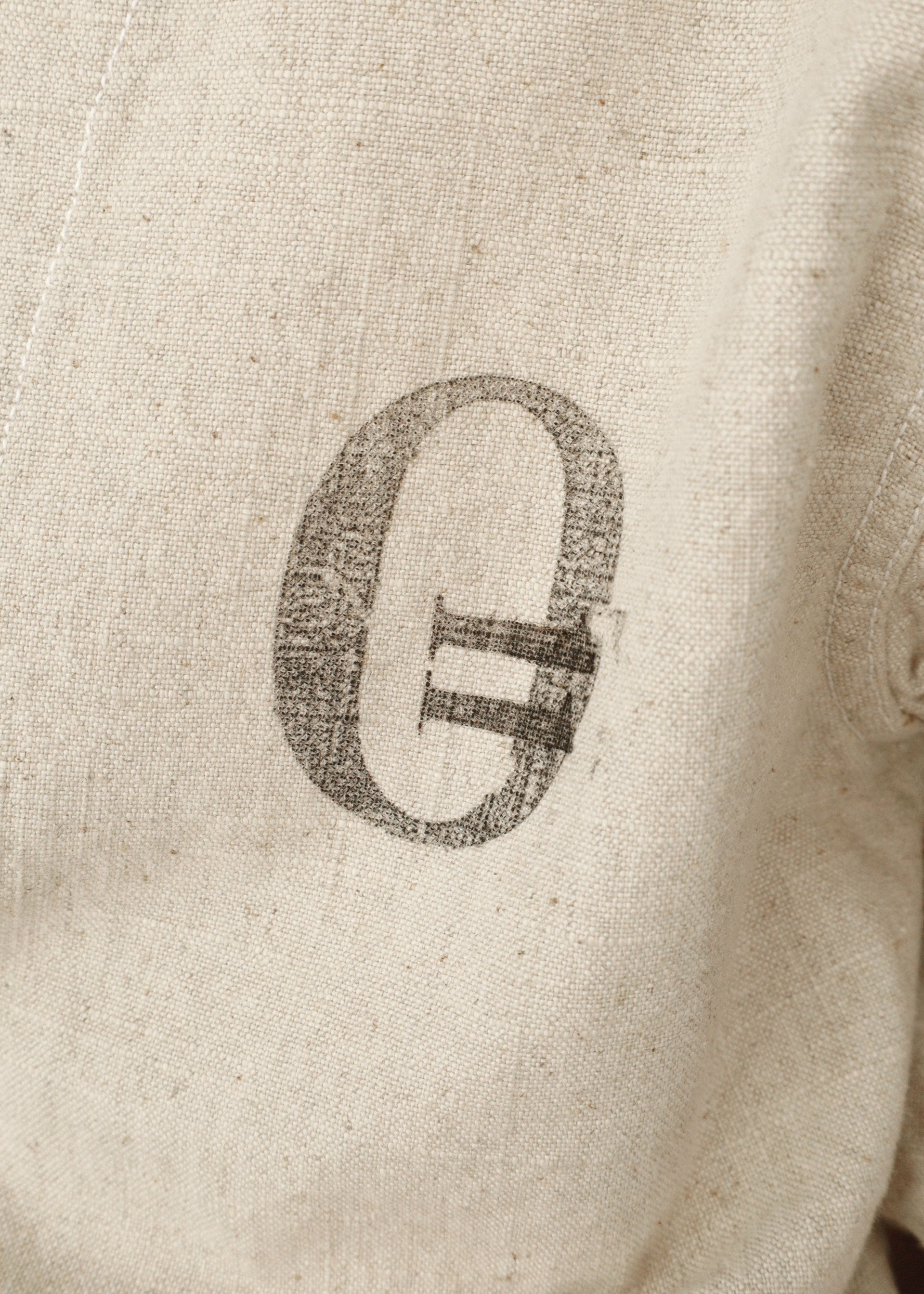Hand Stamped One Mile Linen Jacket  Ivory L