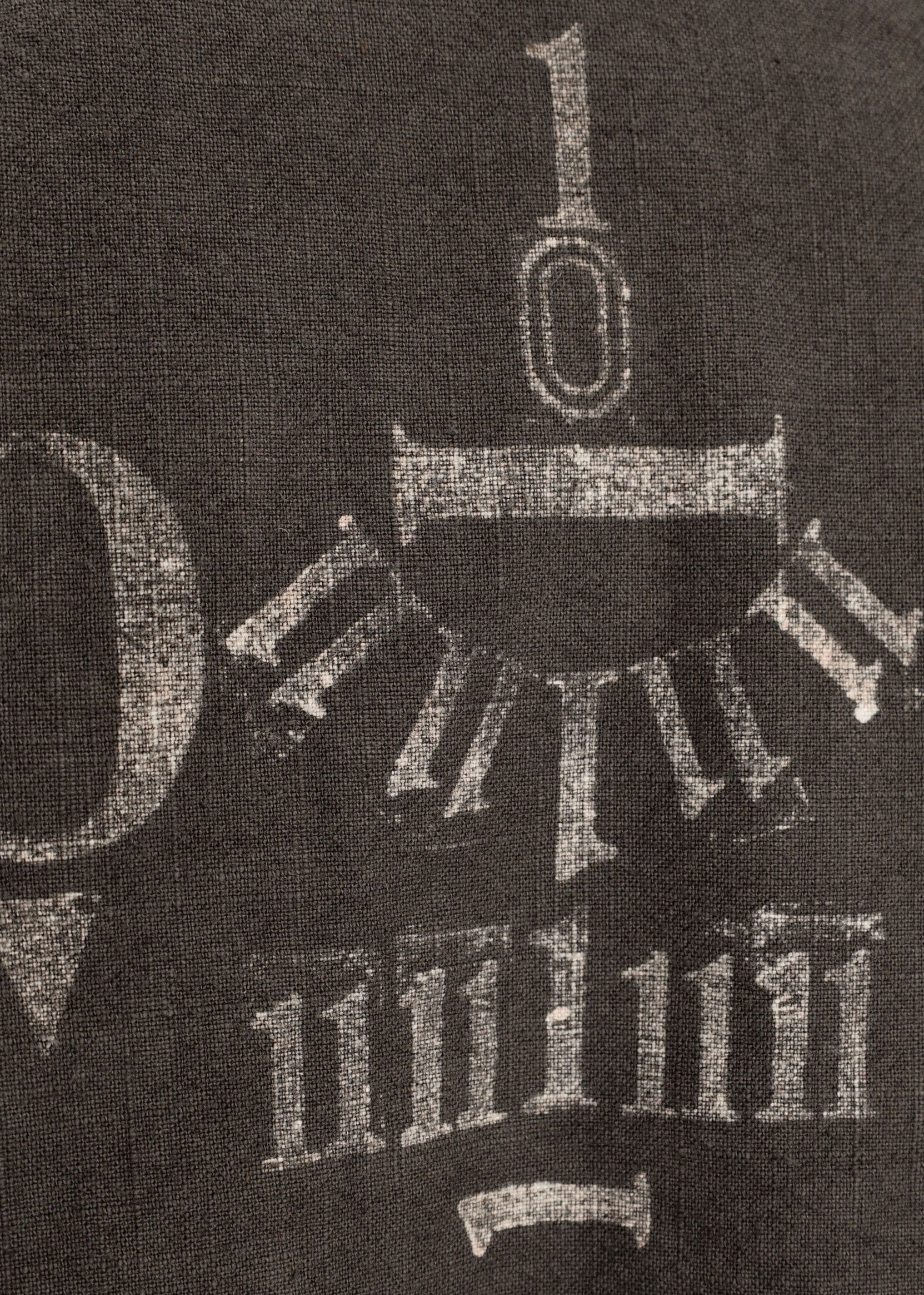 Hand Stamped One Mile Linen Jacket  BLK S