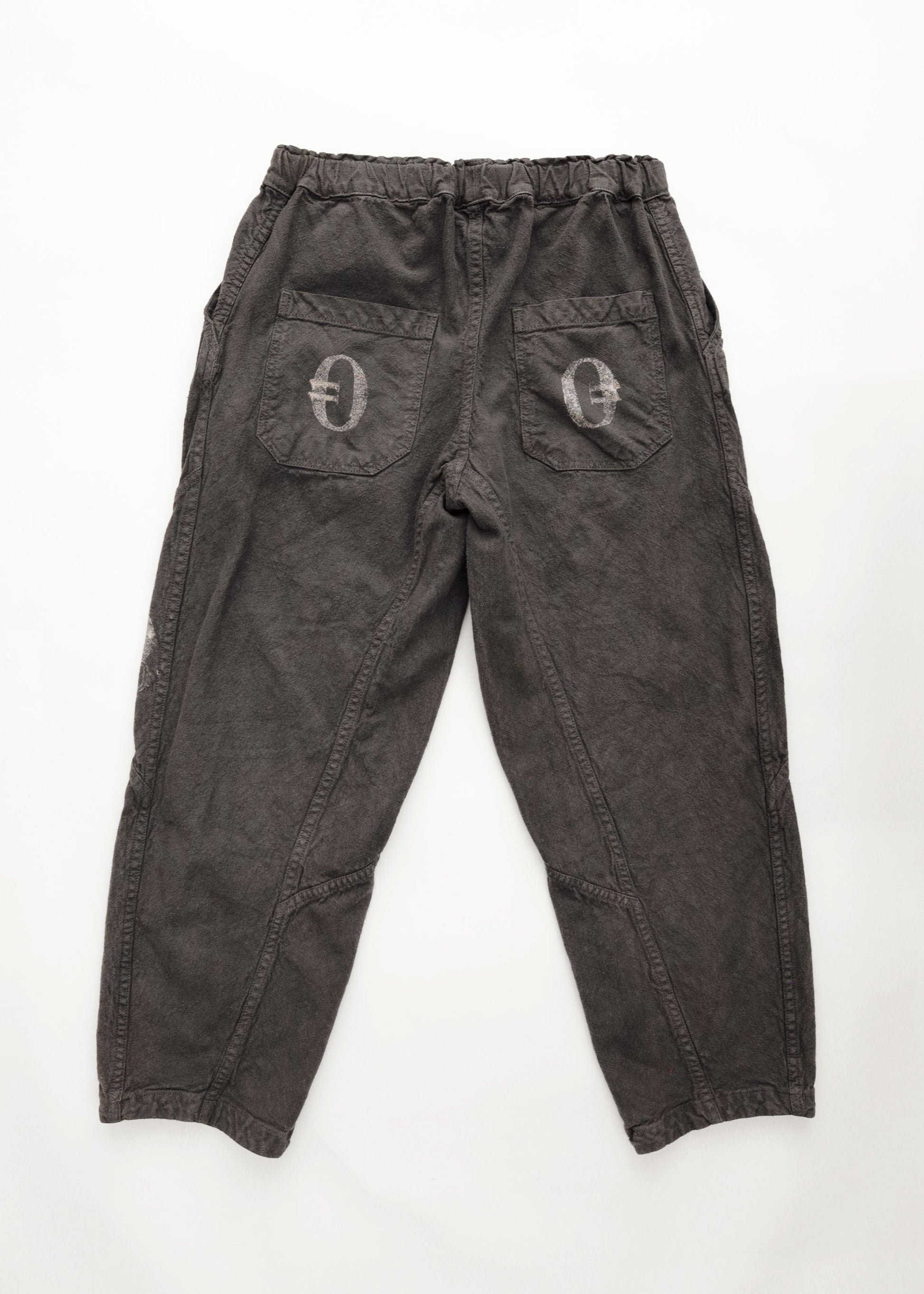 Hand Stamped One Mile Linen Pants BLK M