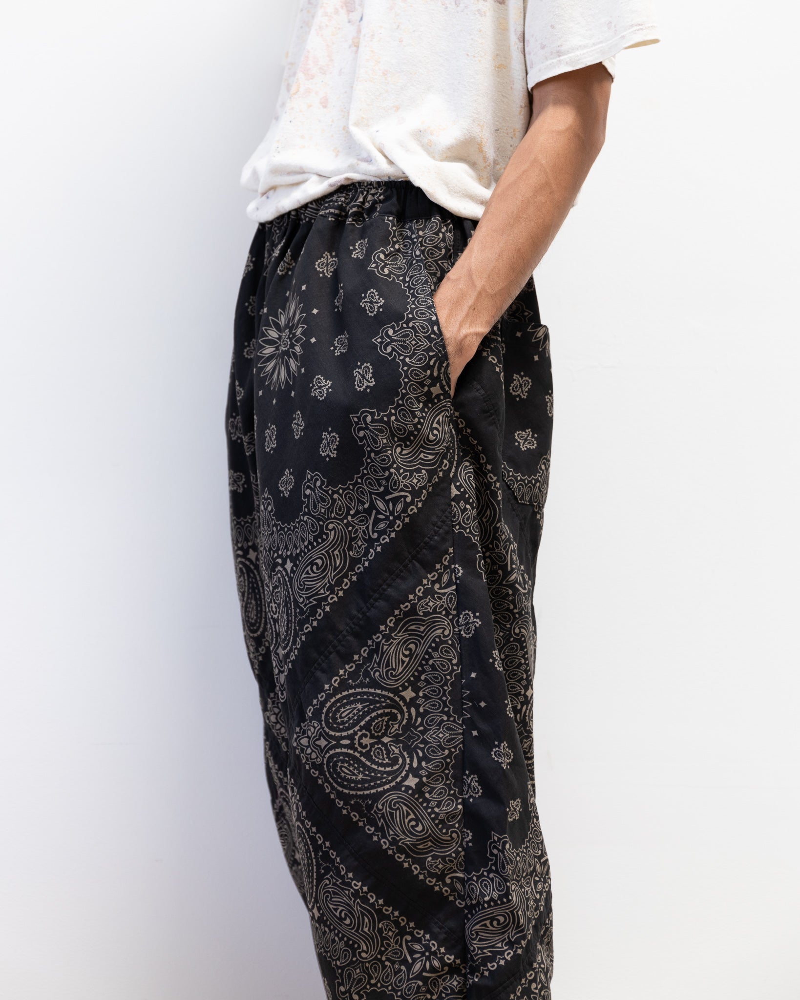 Bandana knitted wool pants in black - Amiri | Mytheresa