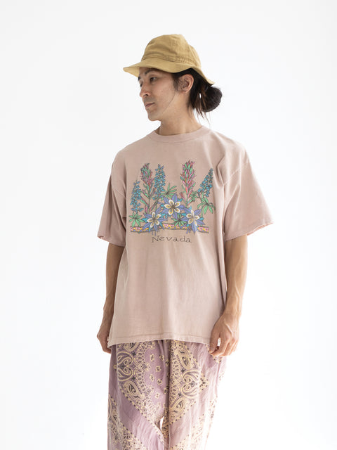 Mud Dyed Vintage T-shirts "Nevada Flower" - Le Cercle