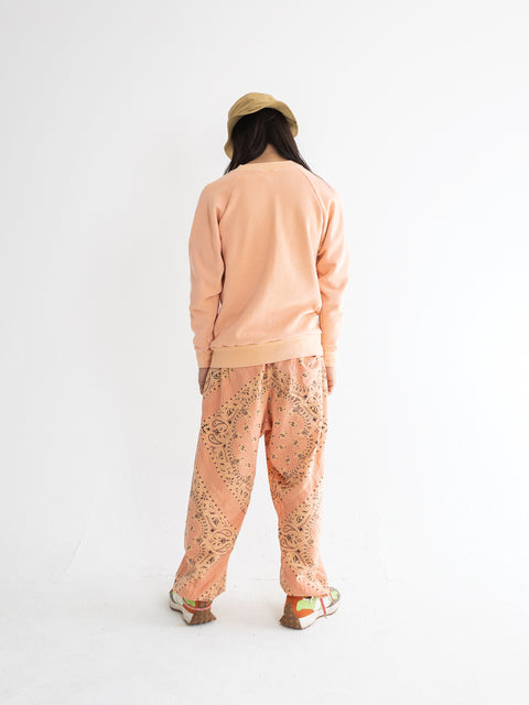 Mud Dyed Vintage Sweatshirt "Dolphins" Smoky Pink - Le Cerecle