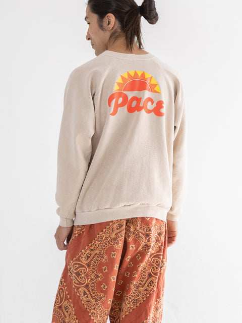 Mud Dyed Vintage Sweatshirt "PACE SUNSET" - Le Cerecle