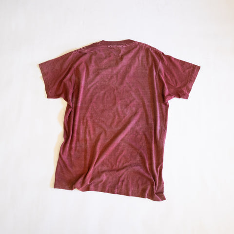 80's Paper Thin Faded Burgundy T-shirt - Artisan Collage