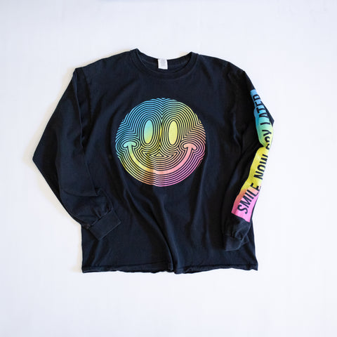 00's Psychedelic Smile L/S T-shirt - Artisan Collage